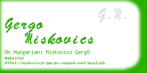 gergo miskovics business card